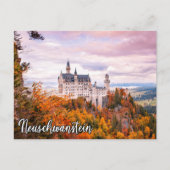 Het kasteel van Neuschwanstein in het najaar Briefkaart (Voorkant)