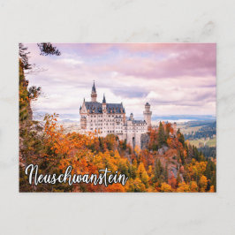 Het kasteel van Neuschwanstein in het najaar Briefkaart