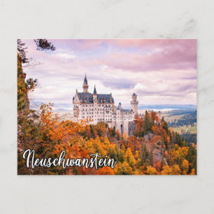 Het kasteel van Neuschwanstein in het najaar Briefkaart