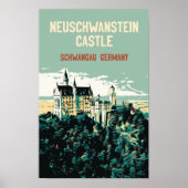 Het kasteel van Neuschwanstein in Schwangau, Duits Poster (Voorkant)