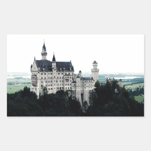 Het kasteel van Neuschwanstein Rechthoekige Sticker (Voorkant)