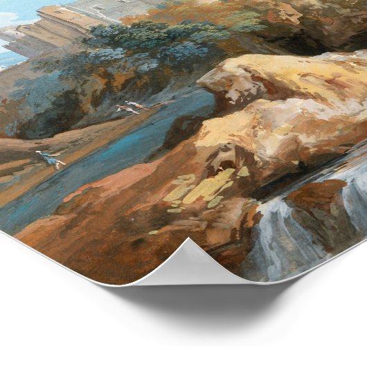 Het kasteel van Orsini | Giovanni Battista Busiri Poster (Hoek)