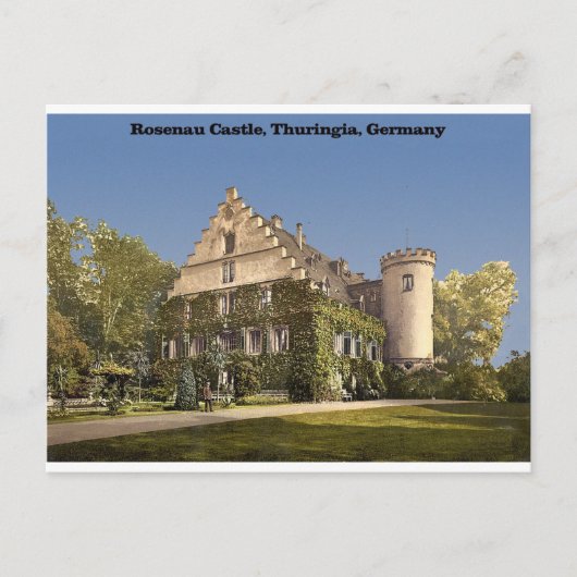 Het Kasteel van Rosenau, Thuringia, Duitsland Briefkaart (Voorkant)