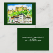 Het Kasteel van Salzburg van de Visitekaartjes van (Voorkant / Achterkant)