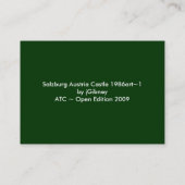 Het Kasteel van Salzburg van de Visitekaartjes van (Achterkant)