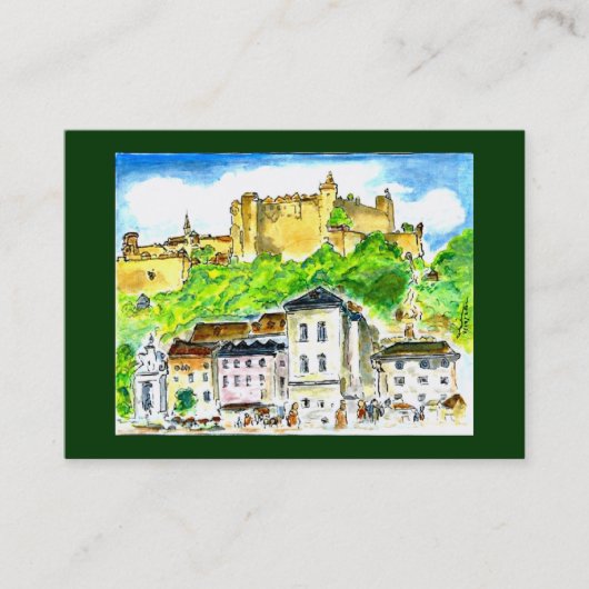 Het Kasteel van Salzburg van de Visitekaartjes van (Voorkant)