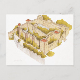 Het kasteel van San Jorge. Lissabon Portugal Briefkaart