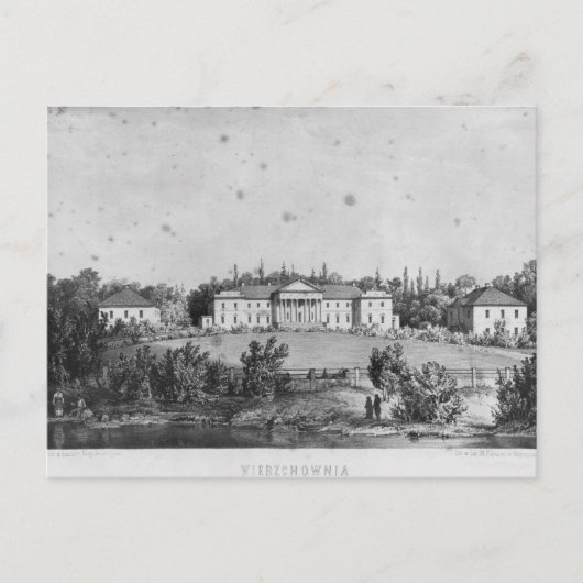 Het kasteel van Wierzchownia Briefkaart (Voorkant)