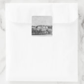 Het kasteel van Wierzchownia Vierkante Sticker (Tas)