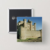 Het kasteel vierkante button 5,1 cm (Voorkant /achterkant)