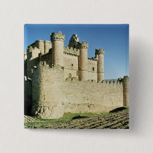 Het kasteel vierkante button 5,1 cm
