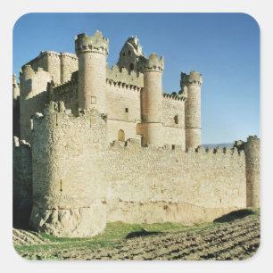 Het kasteel vierkante sticker