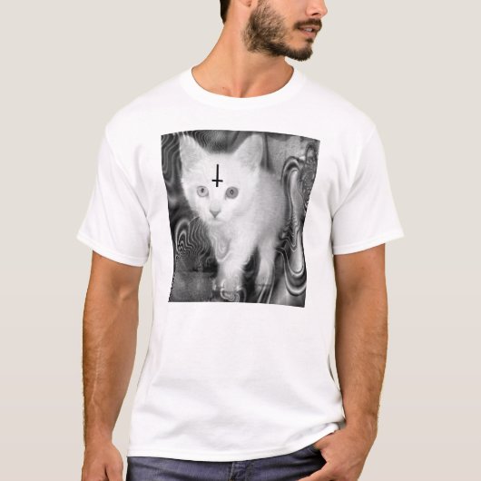 het kat aanbidden t-shirt (Voorkant)