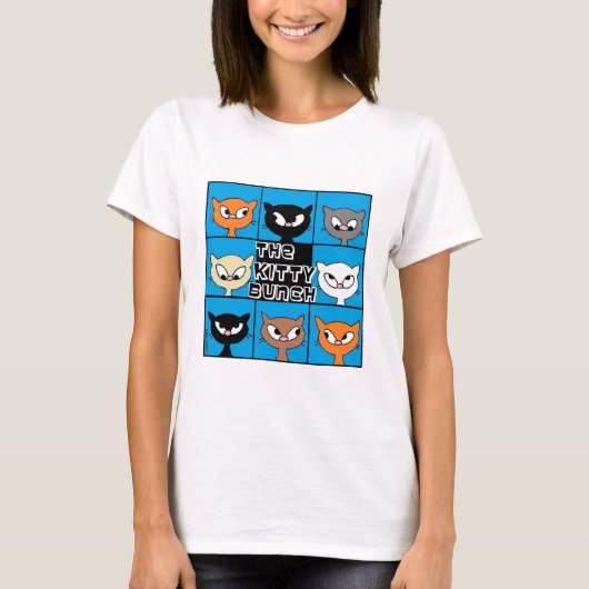 Het Kat Bunch Cute Cat Lover T Shirt (Voorkant)