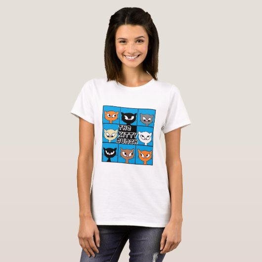 Het Kat Bunch Cute Cat Lover T Shirt (Voorkant volledig)