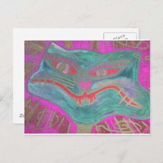 Het kat dat te veel wist briefkaart (Voorkant / Achterkant)