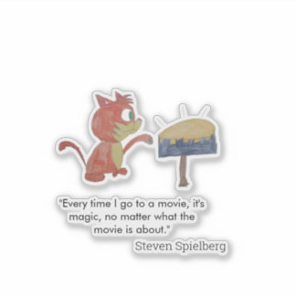 Het Kat & de Zoetrope Sticker