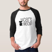 Het kat is het Meow Baseball T-shirt (Voorkant)