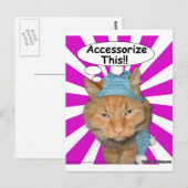 Het Kat van de hippy geeft dit! Briefkaart (Voorkant / Achterkant)