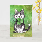 Het Kat van de klaver Kaart (Gele Bloem)