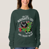 Het Kat van de Naughty List Trui (Voorkant)