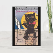 Het Kat van Halloween Kaart (Voorkant)