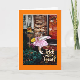 Het Kat van het trick or treat - Gelukkig Kaart
