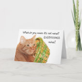 Het kat van Pasen Feestdagen Kaart (Voorkant)