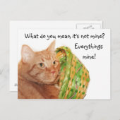 Het kat van Pasen Feestdagenkaart (Voorkant / Achterkant)