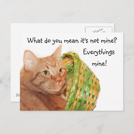 Het kat van Pasen Feestdagenkaart (Voorkant / Achterkant)