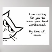 Het Kat zal je voedsel sturen - Funny Cat Poster (Voorkant)