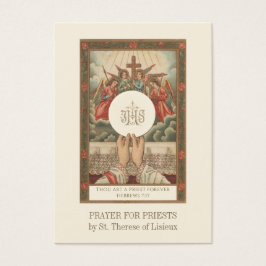 Het katholieke priestergebed door de heilige There Visitekaartje