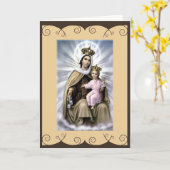 Het katholieke Wenskaart van Heilige Onze Dame van Kaart (Gele Bloem)