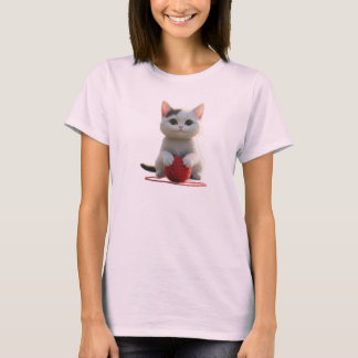 Het katje en de rode draad t-shirt