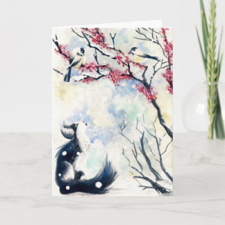 Het katje van Chickadee Kaart