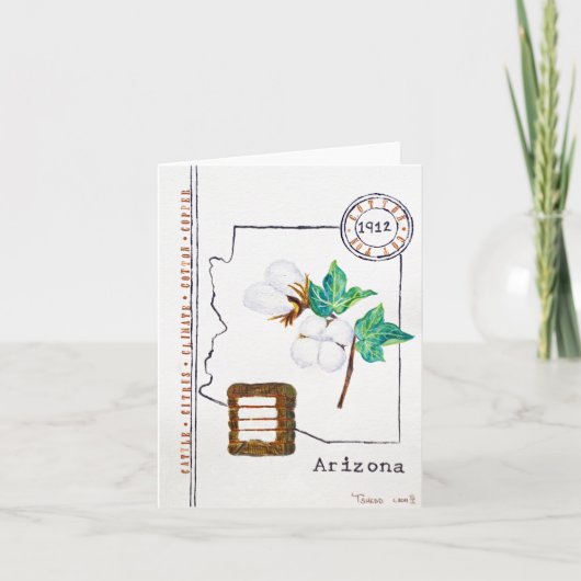 Het Katoen van Arizona Kaart (Voorkant)