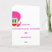 Het Katoen van Miz - de Cake van de Verjaardag Kaart (Achterkant)