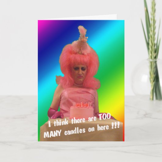 Het Katoen van Miz - de Cake van de Verjaardag Kaart (Voorkant)