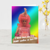 Het Katoen van Miz - de Cake van de Verjaardag Kaart (Gele Bloem)