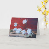 Het katoenen Stilleven van de Bol Kaart (Gele Bloem)