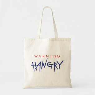 Het Katoenen van Hangry van de waarschuwing Canvas Tote Bag