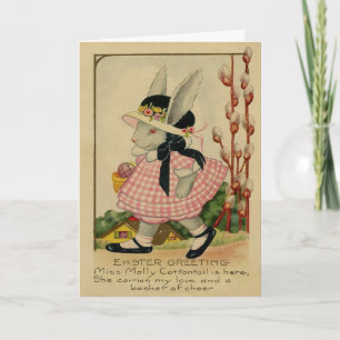Het Katoenstaartkonijn Pasen van Molly Feestdagen Kaart