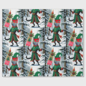 Het Kattenbos Elf Vrolijk kerstinpakpapier Cadeaupapier (Vlak)