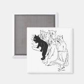 Het kattenkoor magneet (Voorkant / Achterkant)