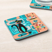 Het kattenvlees (set van 6) bier onderzetter (Linkerzijde)