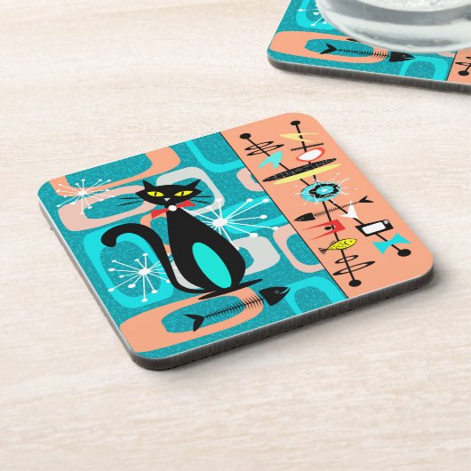 Het kattenvlees (set van 6) bier onderzetter (Linkerzijde)