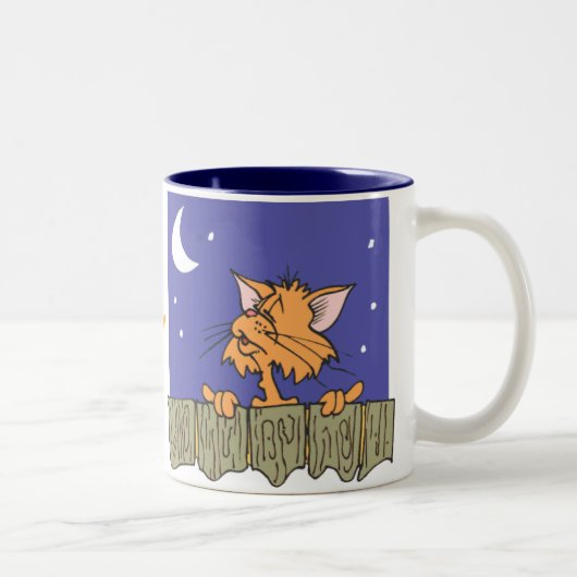 Het kattenvlees tweekleurige koffiemok (Rechts)