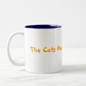 Het kattenvlees tweekleurige koffiemok (Links)