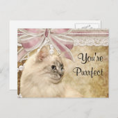 Het katvalentijn van Purrfect Feestdagenkaart (Voorkant / Achterkant)