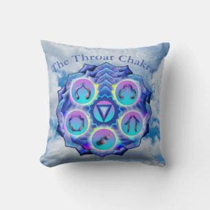 Het keelchakra - Symbool van de adem levens Kussen